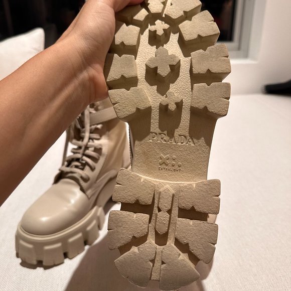 PRADA - Monolith leather and Re-Nylon boots with pouch - Picture 2 of 12